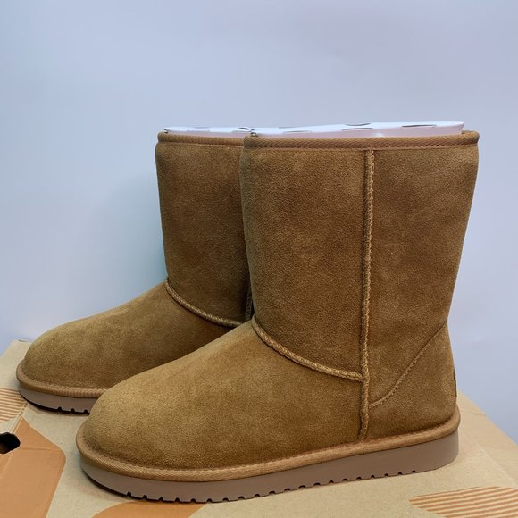 Koolaburra by UGG Womens Koola Short Suede Faux Fur Lined Boots Chestnut 9W NWOB - Picture 7 of 11